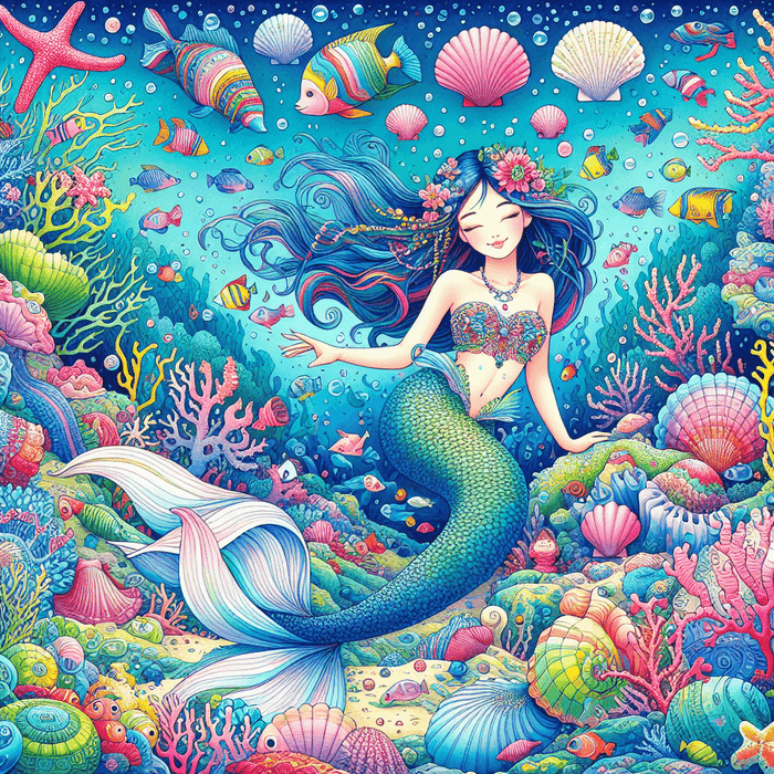 Mystical Mermaid Cove Paint By Color