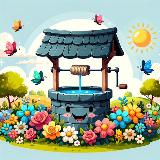 Whimsical Wishing Well Painting Diamond Kit