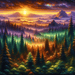 Wilderness Sunrise Paint By Diamond