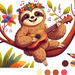 Sunny Sloth Serenade Diamond Painting