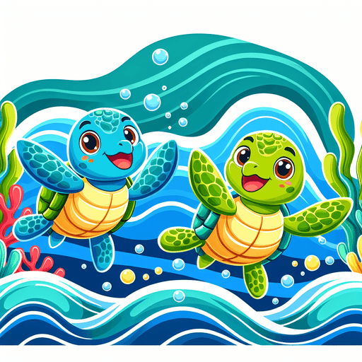 Dancing Turtles Paint By Color