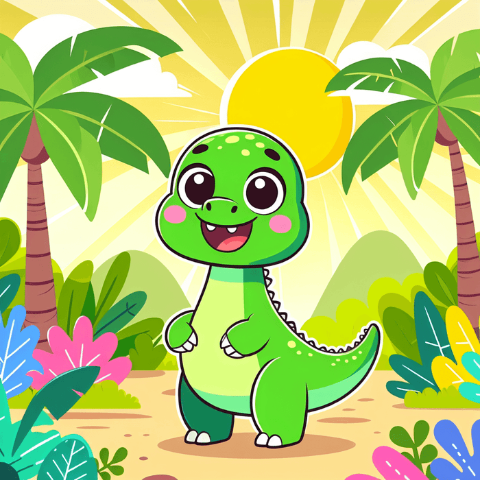 Happy Dinosaur Paint By Diamonds Kits