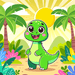 Happy Dinosaur Paint By Diamonds Kits