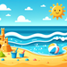 Sunny Seaside Painting By Diamonds Kit