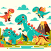 Dino Park Adventure Paint By Color