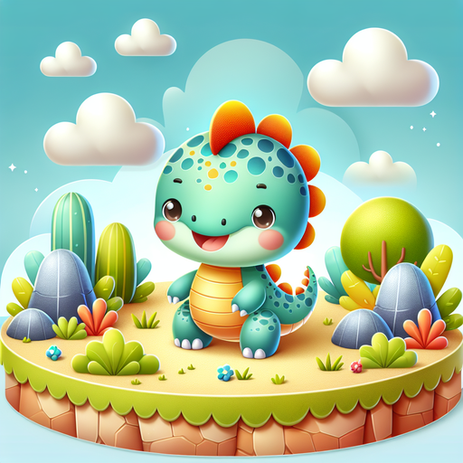 Cute Little Dinosaur Painting Diamond Kit