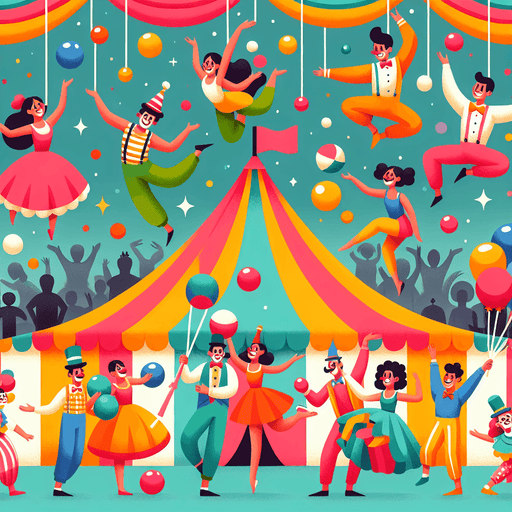 Joyful Circus Performers Painting By Diamonds Kit