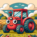 Fun Tractor Painting By Diamonds Kit