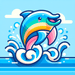 Cheerful Dolphin Paint By Diamonds