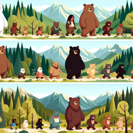 Mountain Safari With Curious Bears Paint By Diamond