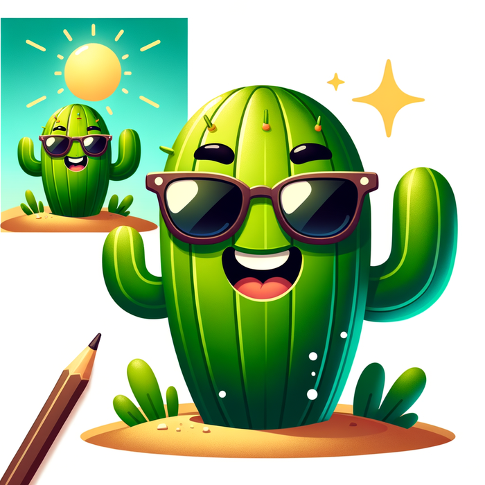 Sassy Cactus Painting By Diamonds Kit