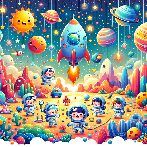 Delightful Space Explorers Paint By Diamonds Art