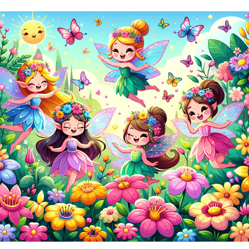 Delightful Flower Fairies Painting By Diamonds Kit