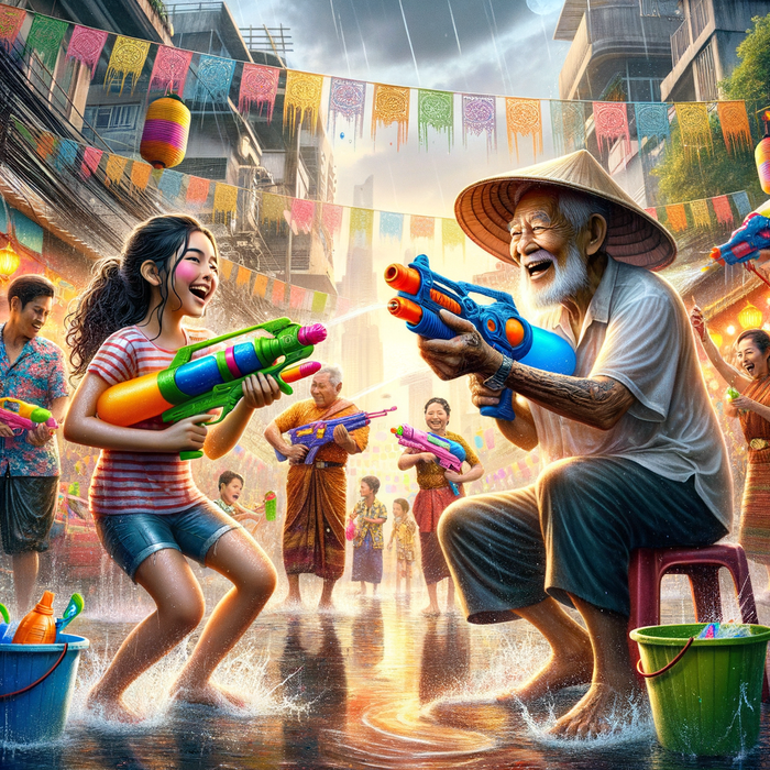 Songkran - Bangkok Paint By Diamond