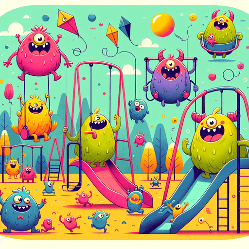 Friendly Monster Playground Painting By Diamonds Kit