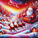 Jolly Santa Sleigh Paint By Diamonds Art