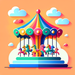 Whimsical Rainbow Carousel Paint By Diamonds Kits