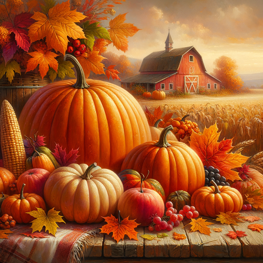 Charming Autumn Harvest Paint By Diamond