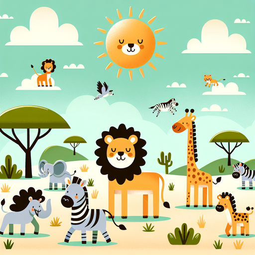 Sunny Safari Stroll Paint By Diamonds Kits