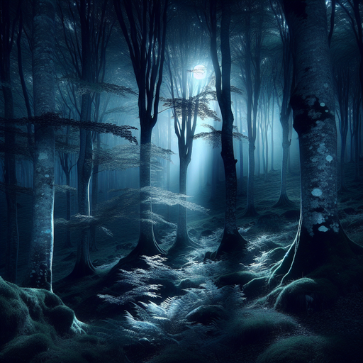 Midnight In Ancient Woods Painting Diamond Kit