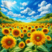 Sunflower Field Bliss Painting By Diamonds Kit