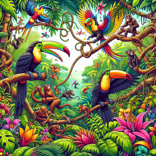 Energetic Jungle Journey Paint By Color