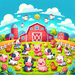 Cute Farmyard Adventures Painting Diamond Kit