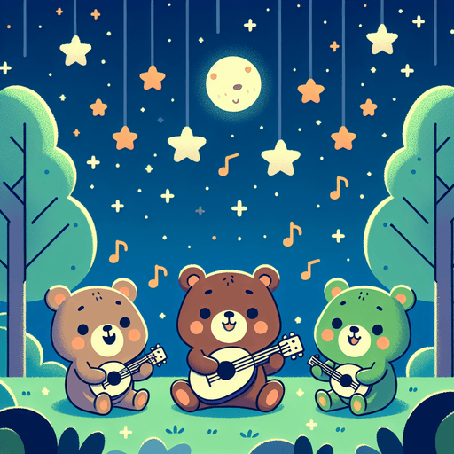 Moonlit Musical Bears Diamonded Painting Kits