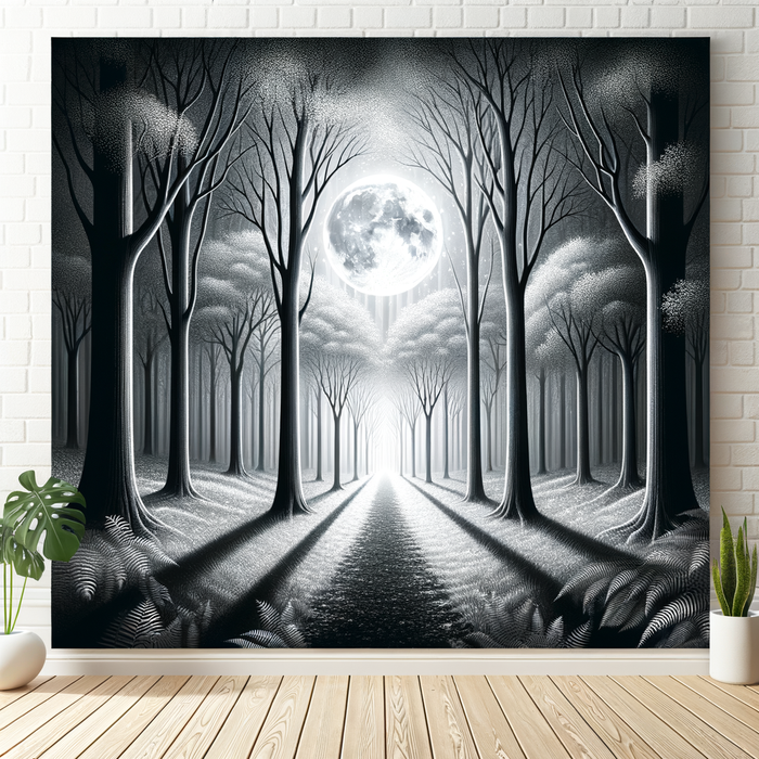 Moonlit Wilderness Trail Painting Diamond Kit