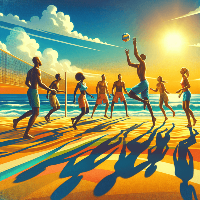 Lively Beach Volleyball Diamonded Painting Kits