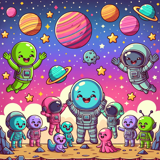 Space Adventure Pals Paint By Diamonds Art