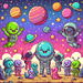 Space Adventure Pals Paint By Diamonds Art