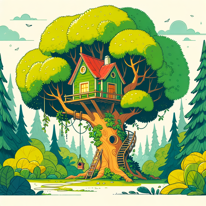 Whimsical Treehouse Paint By Diamond