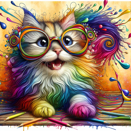 Funky Feline Paint By Diamond