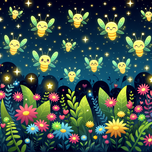 Magical Fireflies Paint By Color