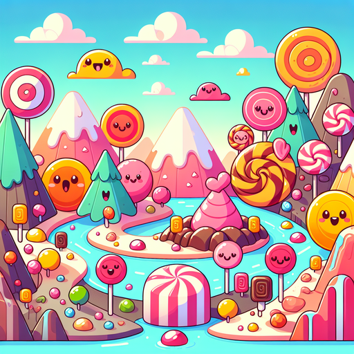 Cute Candy Land Adventure Paint By Diamonds Kits