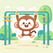 Funky Monkey Jungle Gym Diamond Painting