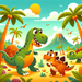 Dino Adventure Friends Paint By Diamonds