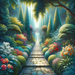 Secret Garden Pathway Paint By Diamonds Kits