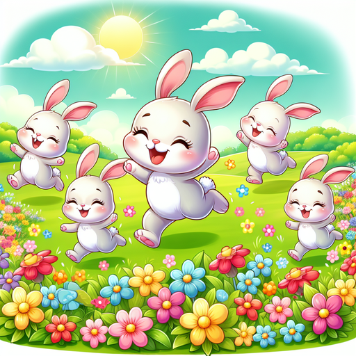 Bouncing Bunny Family Paint By Diamonds