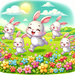 Bouncing Bunny Family Paint By Diamonds