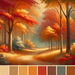 Serene Autumn Walk Paint By Diamonds Art