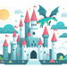 Fairy Tale Enchanted Castle Paint By Color