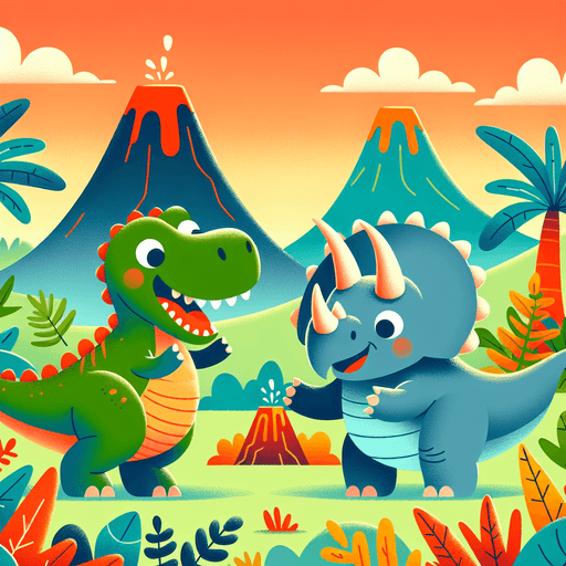 Cute Dino Playtime Paint By Diamonds Art