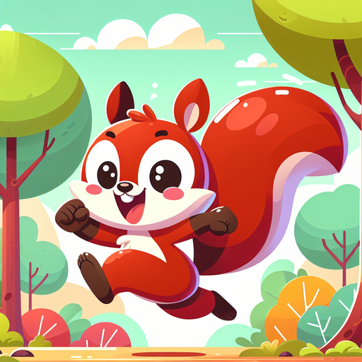 Energetic Squirrel Playground Paint By Color