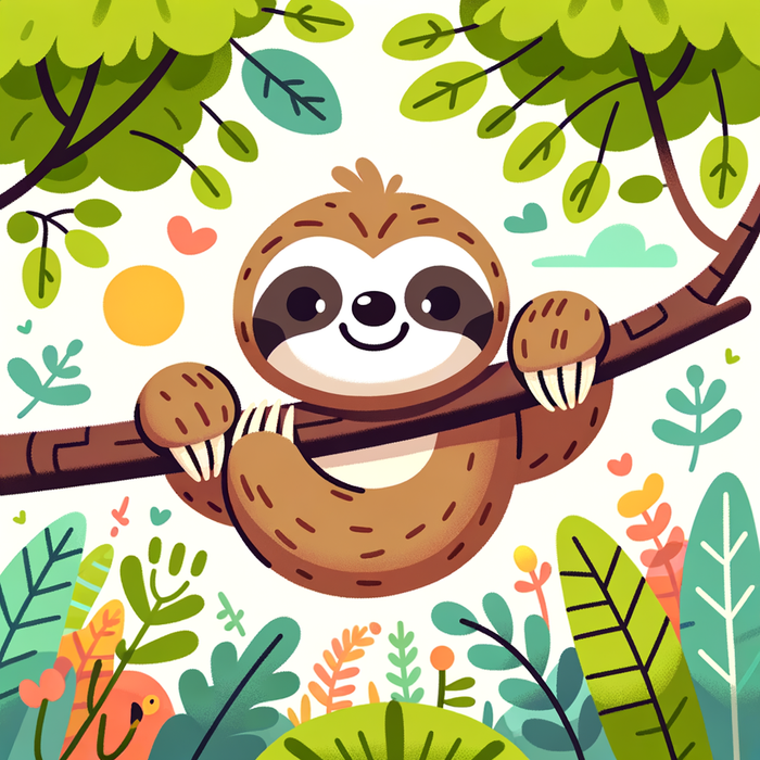 Friendly Sloth Hangout Paint By Diamonds