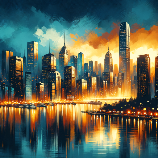 Dynamic Urban Skyline Paint By Diamonds Art