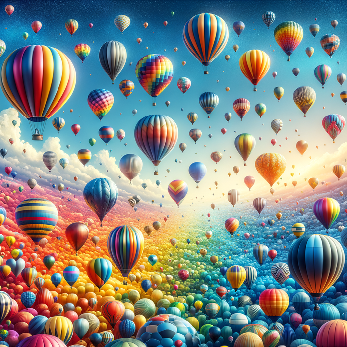 Vibrant Hot Air Balloons Diamond Painting