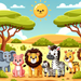 Safari Adventure With Wild Animals Paint By Color