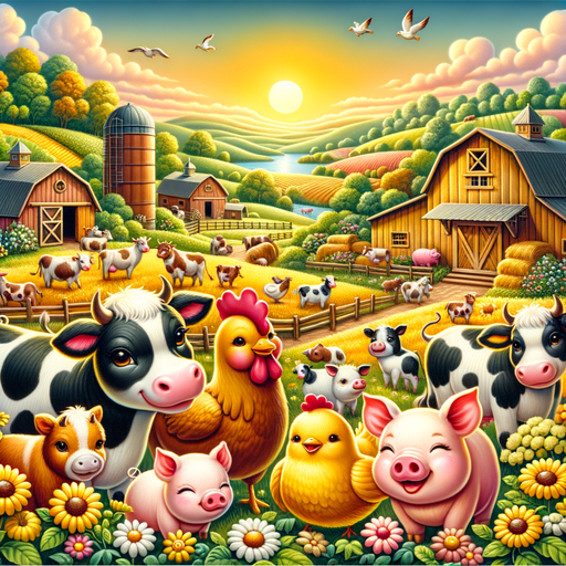 Lively Farmyard Friends Diamonded Painting Kits